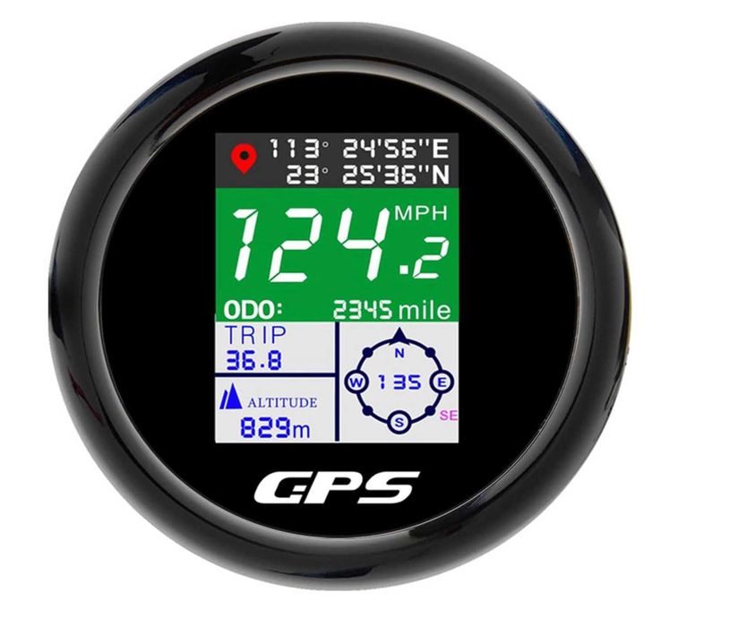 Tachometr GPS 85 mm TFT Regulowany cyfrowy licznik z GPS. - NOWY