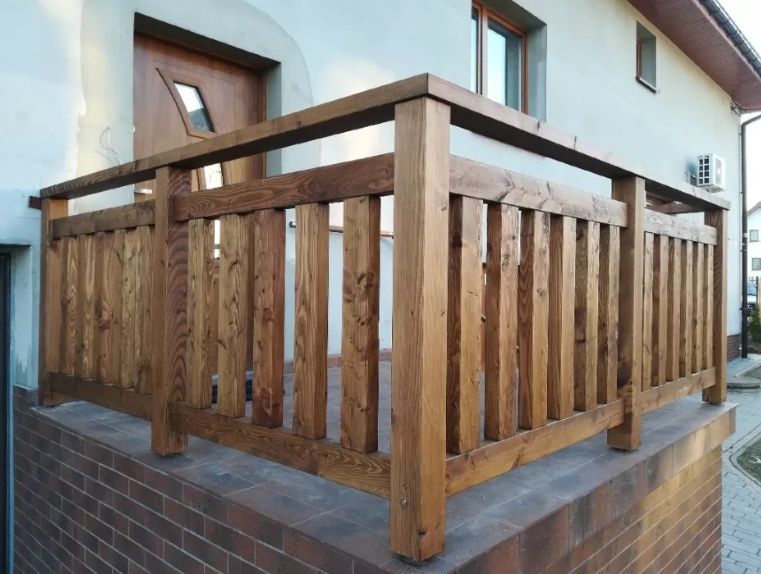 Balustrada pionowa świerk lub modrzew