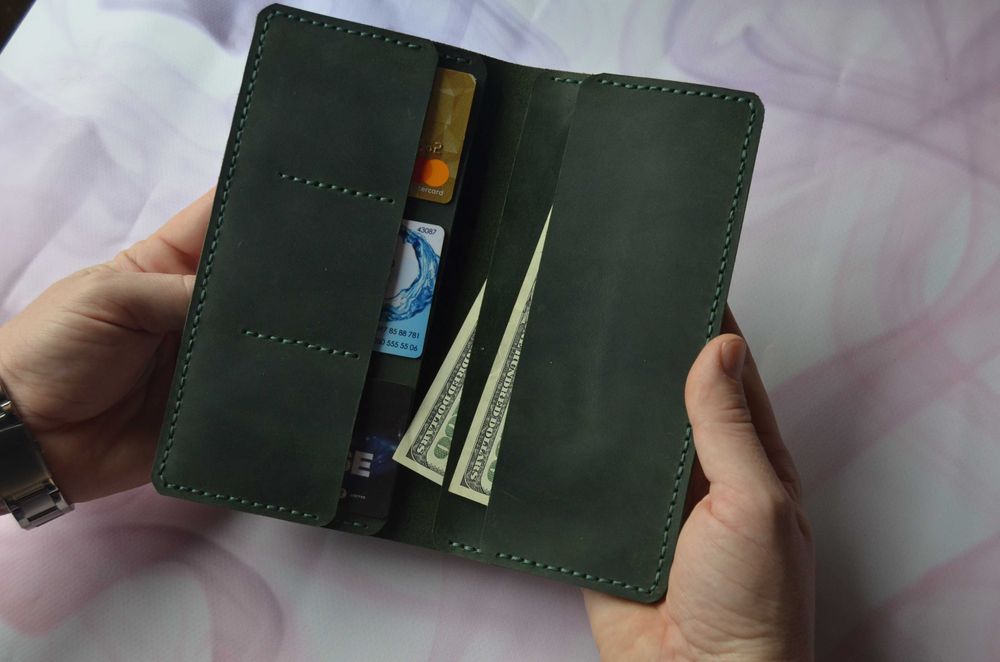 Шкіряний портмоне ручної роботи. Кожаное портмоне мужское