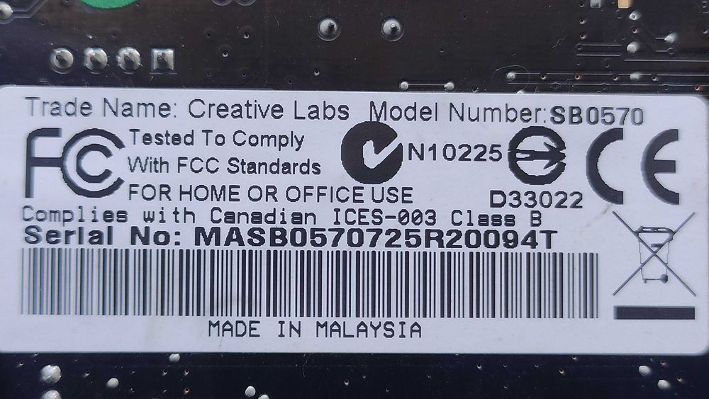 Звукова аудіо карта Creative Sound Blaster Audigy SE (SB0570) 7.1