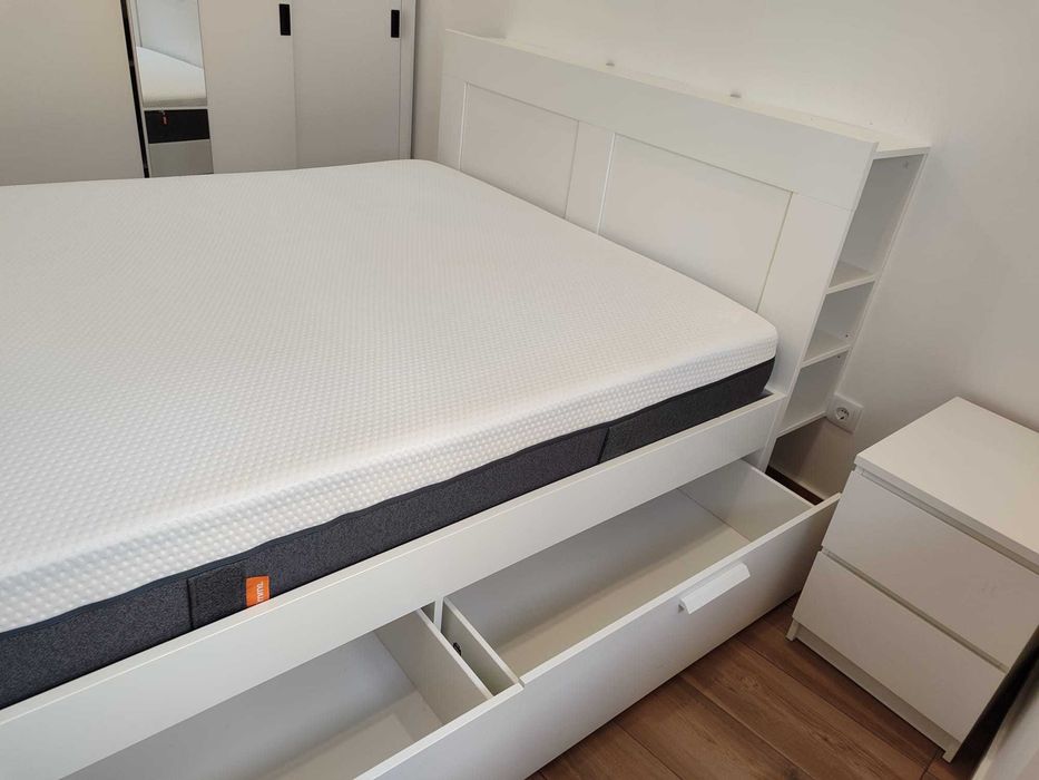 Cama IKEA c/ 4 gavetões, cabeceira destacável, Colchão Emma c/ 11Meses