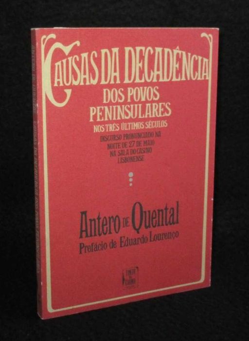 Livro Causas da Decadência dos Povos Peninsulares Antero de Quental