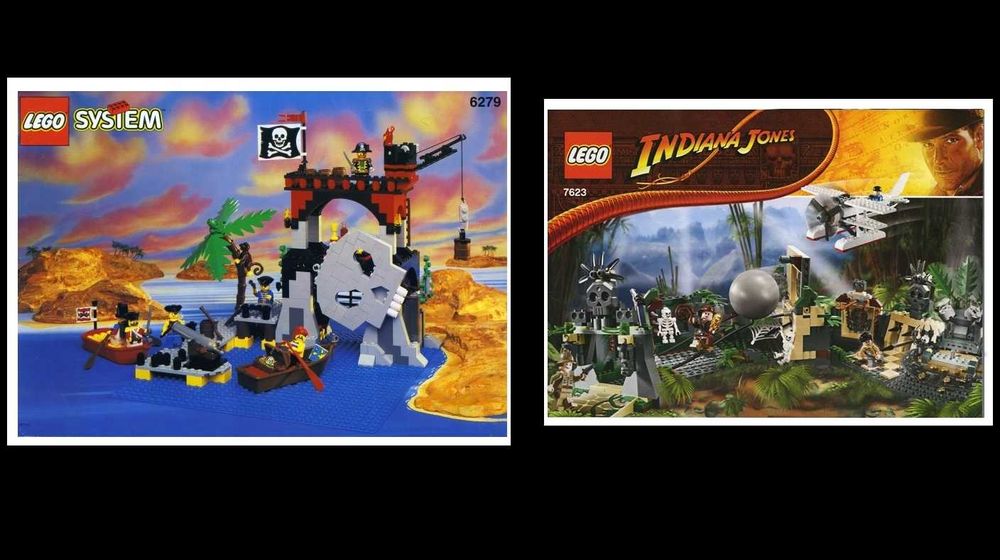 Lego: Indiana Jones 7623 (Temple Escape) e System 6279 (Skull Island)