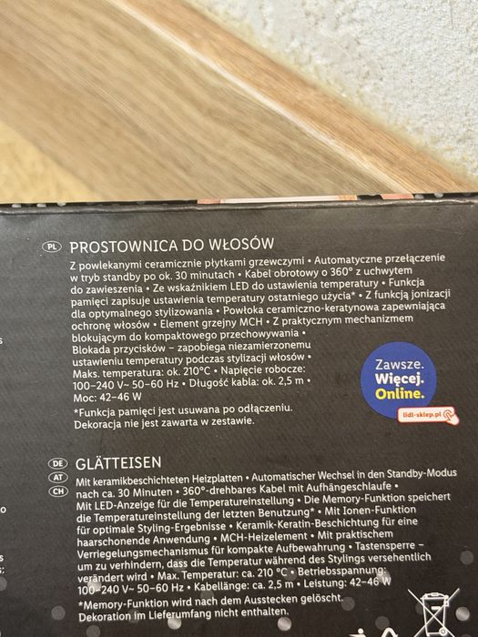 Prostownica do włosów, 48 W, CHGL 45 B1