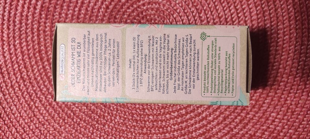 Gąbka menstruacyjna zestaw gąbek menstruacyjnych facelle M S