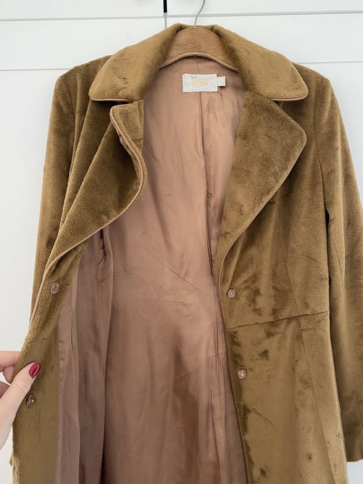 Płaszcz teddy bear miś karmelowy