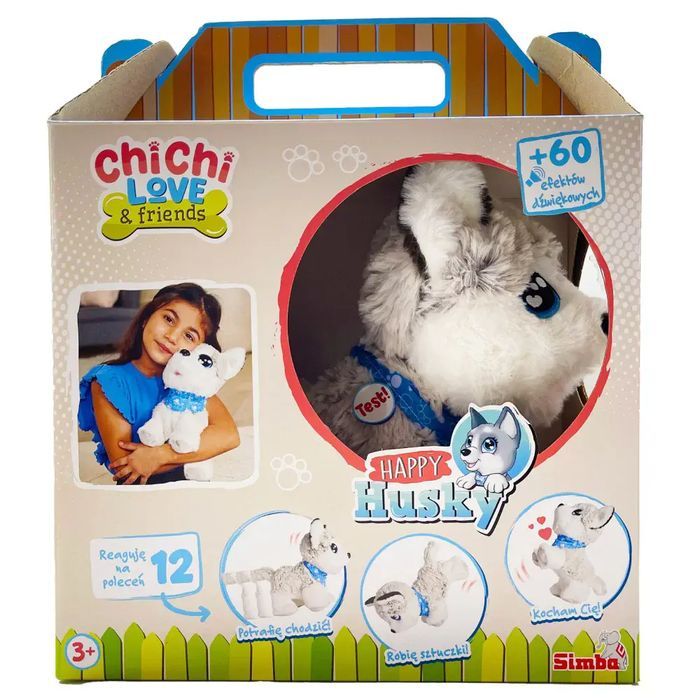 Chi Chi Love. Interaktywny piesek Husky, 30 cm. Simba Toys