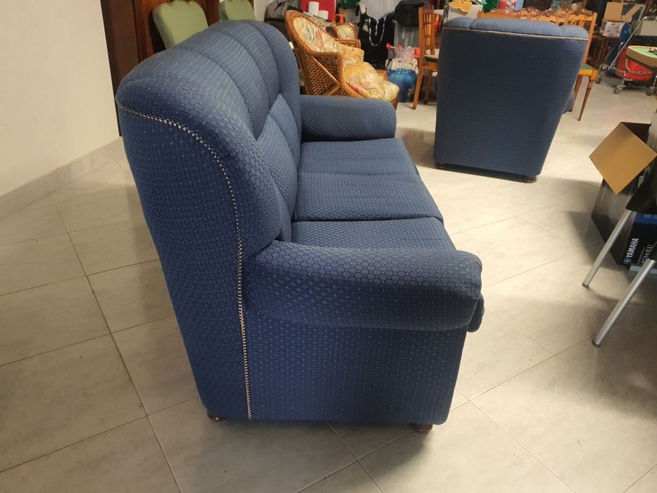 Conjunto de 2 Sofás em tecido