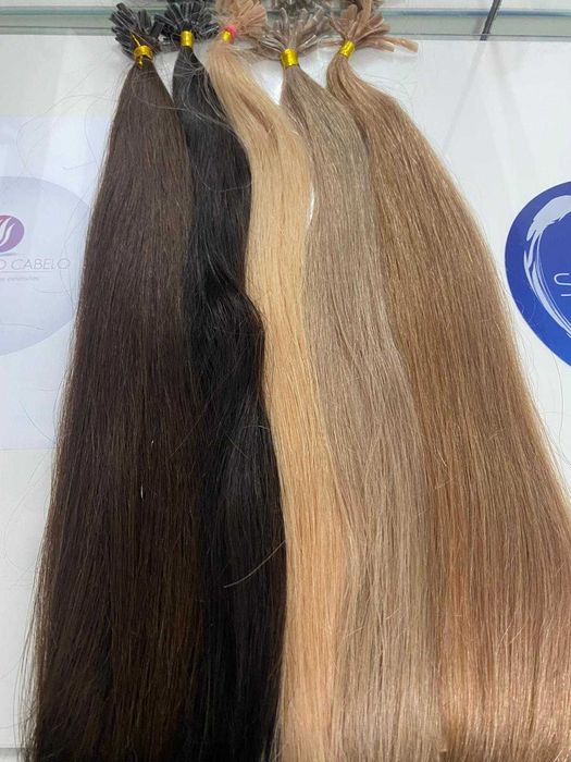 Extensões de Cabelo com Ponta em Queratina