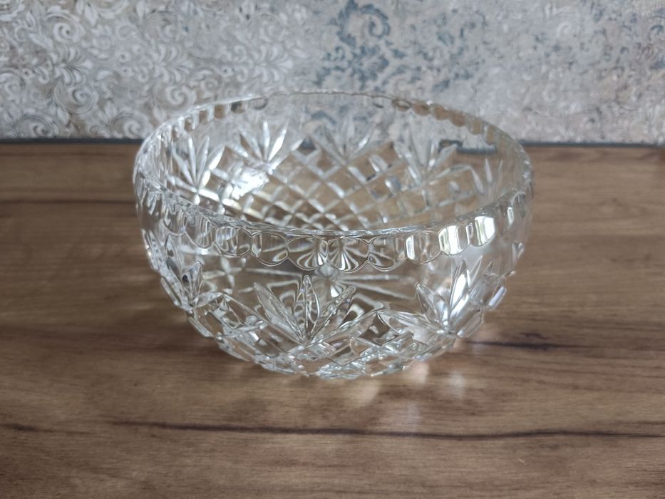 Kryształowa misa PRL stare szkło