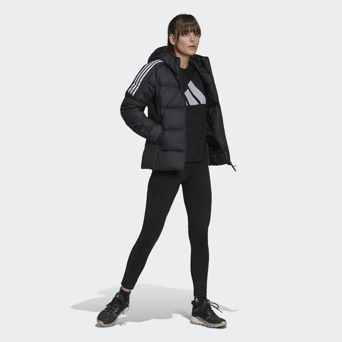 Пуховик Adidas ESSENTIALS MIDWEIGHT натуральний пух тепла плотна чорна