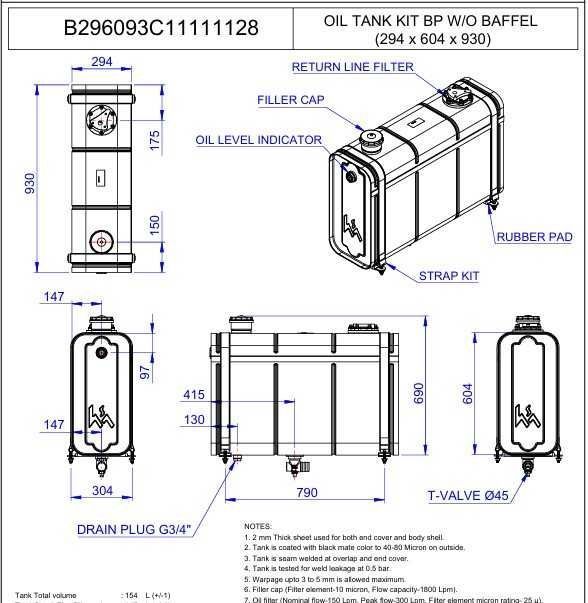 Zbiornik oleju hydraulicznego stalowy 167L zakabinowy
