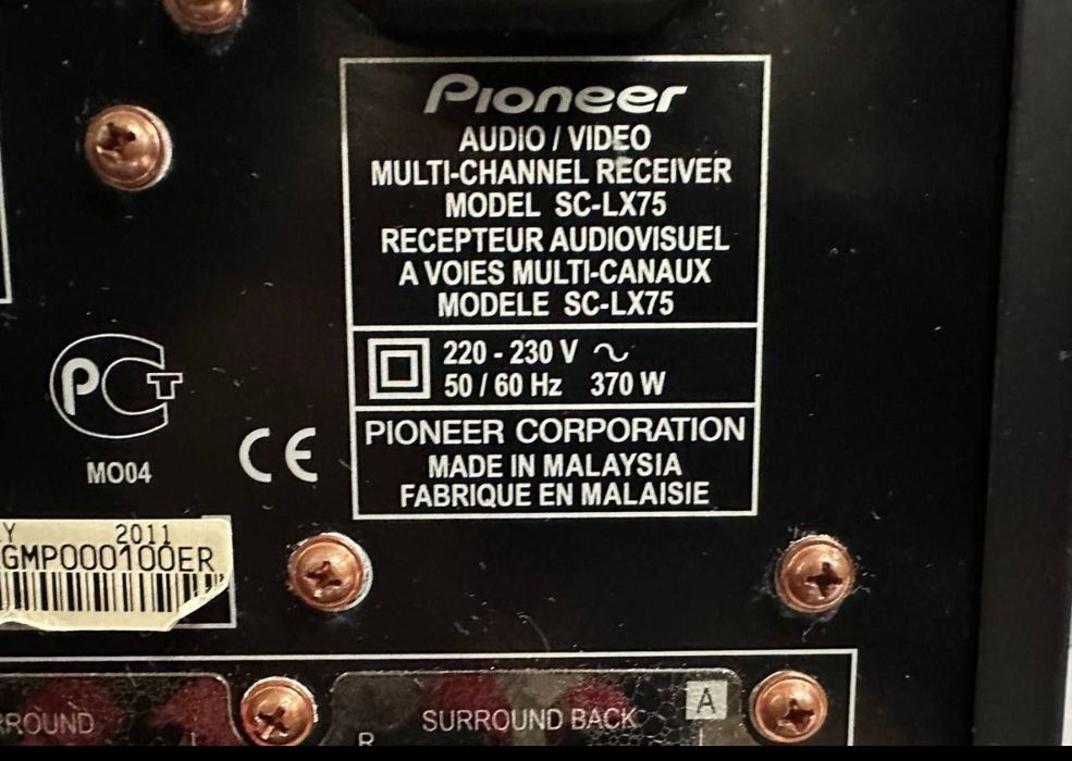 9.2 AV Amplituner Pioneer SC LX 75 , 180 Wat, HDMI USB 3D RDS