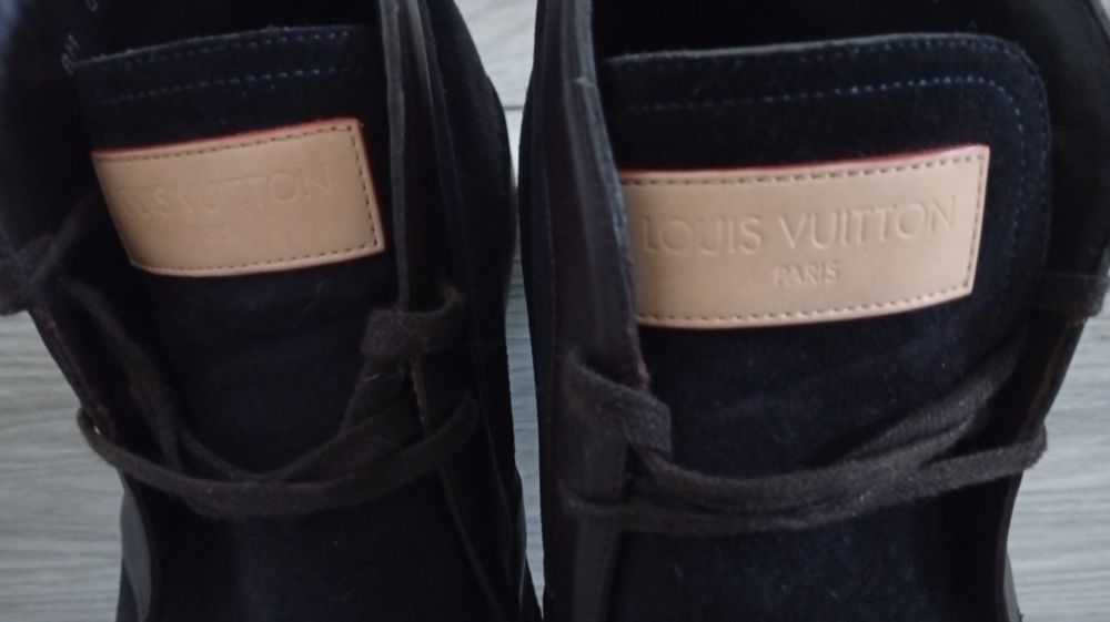 Bota Louis Vuitton Chukka Masculina - Camurça azul Navi - Tam. 42