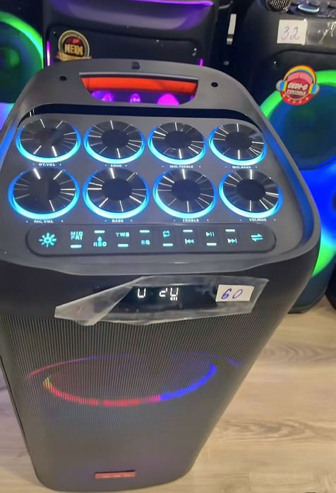Мощная Bluetooth колонка ZXX 100 Вт 2×10″ Акустика напольная.: 9