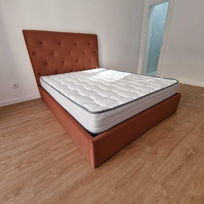 Camas de Casal Estofadas de Luxo 199€ Disp. em Várias Cores! 190x140m!