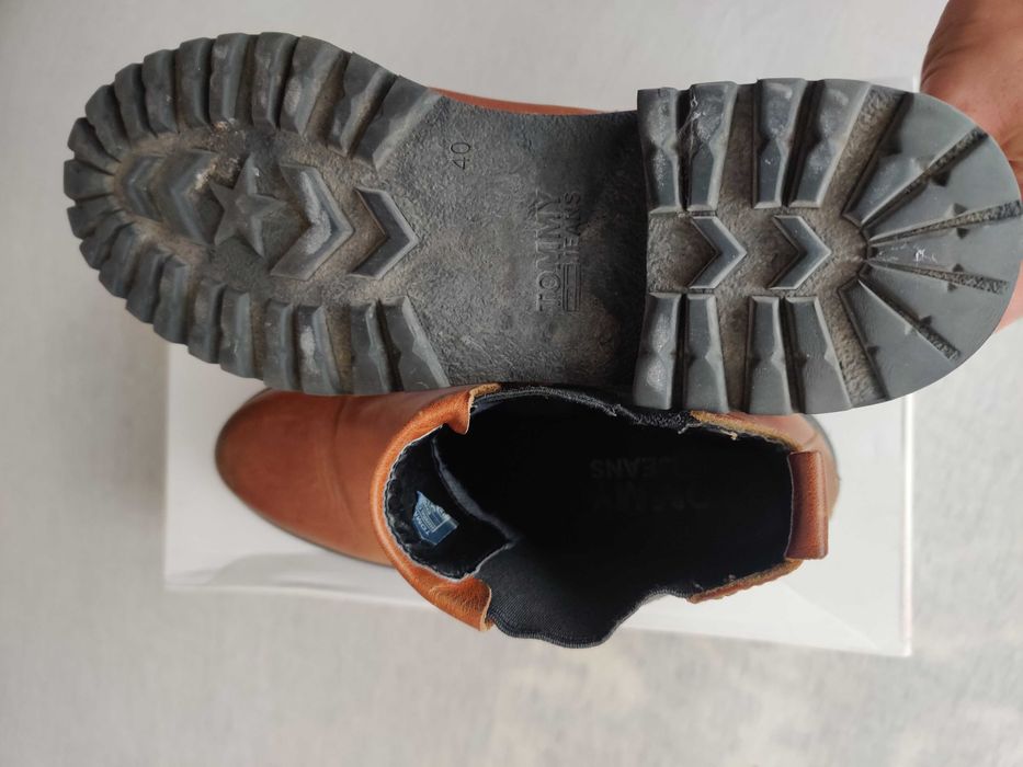 Buty Tommy Hilfiger męskie skórzane 40 26cm brązowe oryginalne skóra