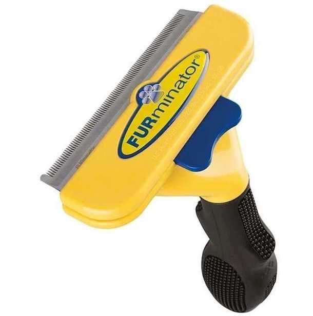 Фурминатор с кнопкой для чистки шерстки у кошек и собак