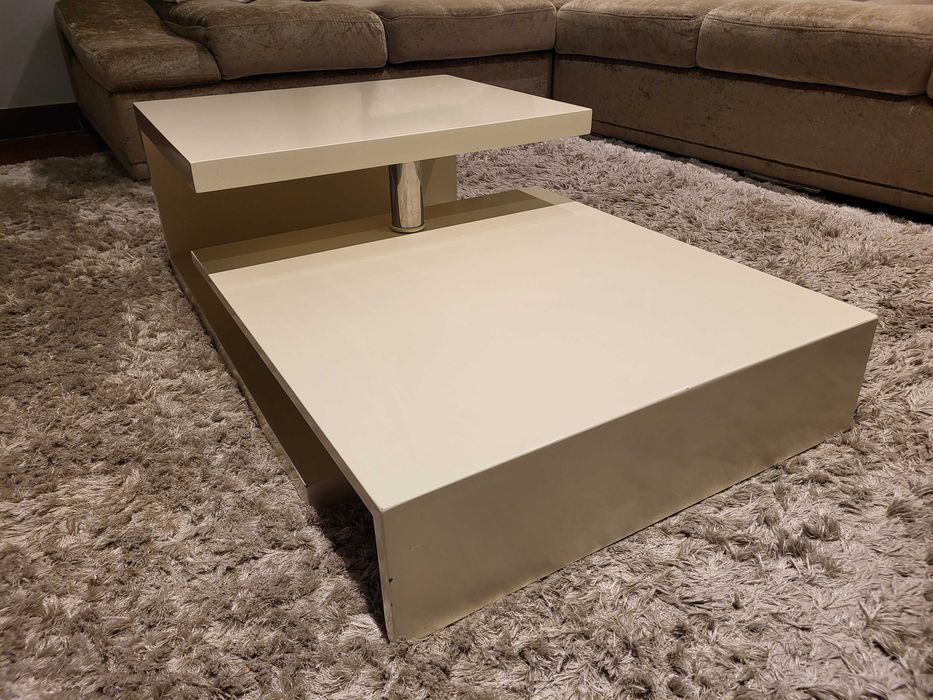 Mesa de centro sala com inox Lacada