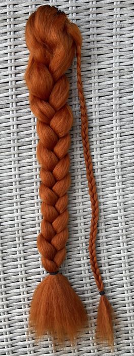 Premium Ultra ostry rudy, warkocz doczepiany 80.