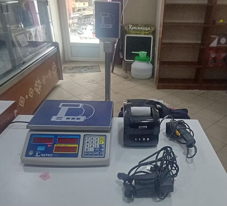 Принтер чеков+сканер+веса