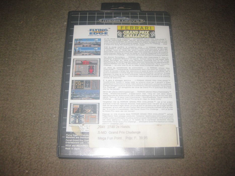 Jogo "Ferrari Grand Prix Challenge" para Sega Mega Drive/Completo!