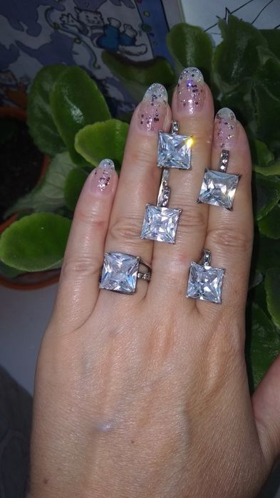 Серебряные серьги, набор серебро