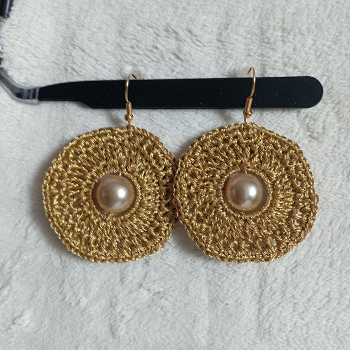 Kolczyki Boho w kolorze starego złota handmade
