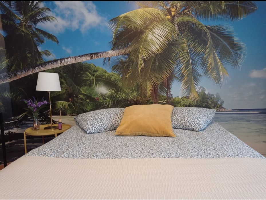 Aplicação de papel de parede.