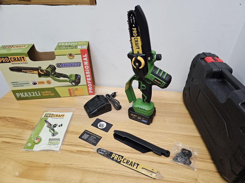 Пила Аккумуляторная ProCraft PKA32 +4.0Ah акб +Кейс 2шины 2цепи