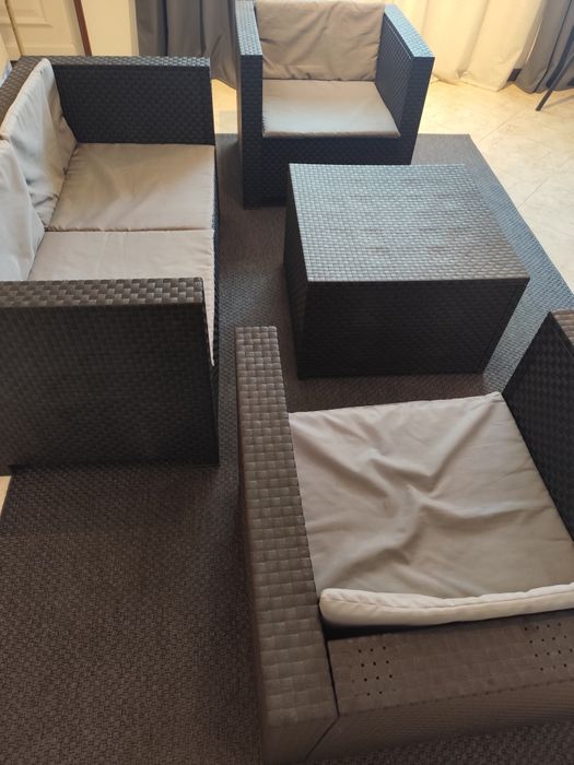 Conjunto de Sofá com almofadas