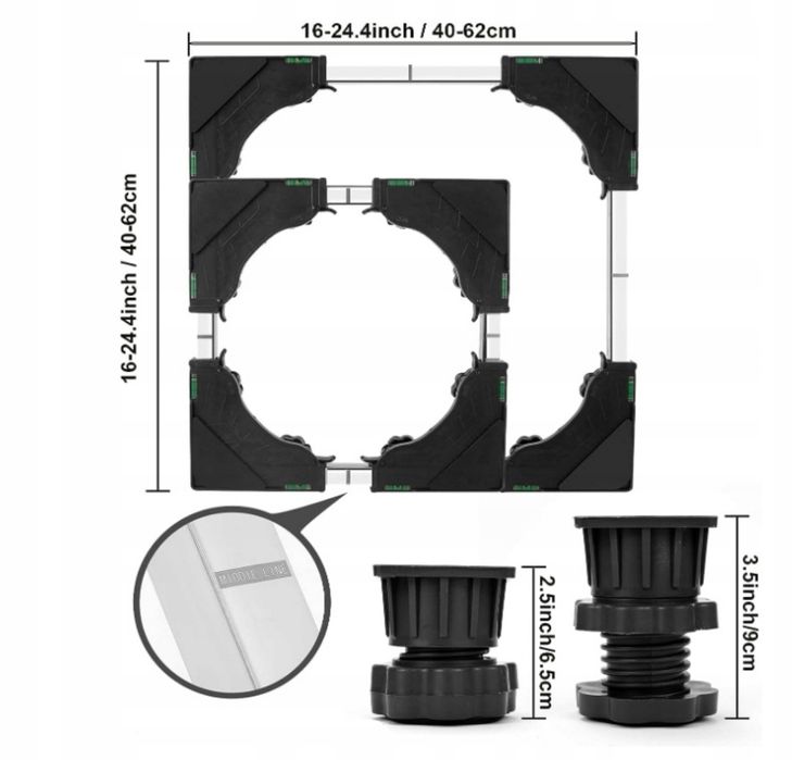 Stojak Podkładka Pod Pralkę lodówkę na  Kółkach do  300KG