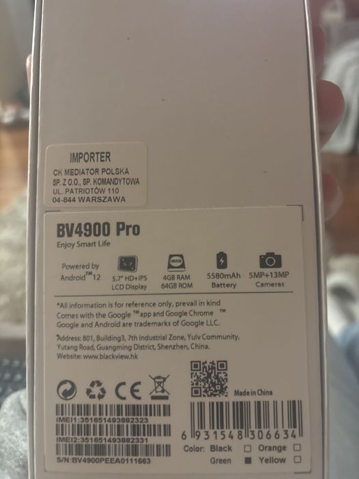 Telefon dotykowy BlackView
