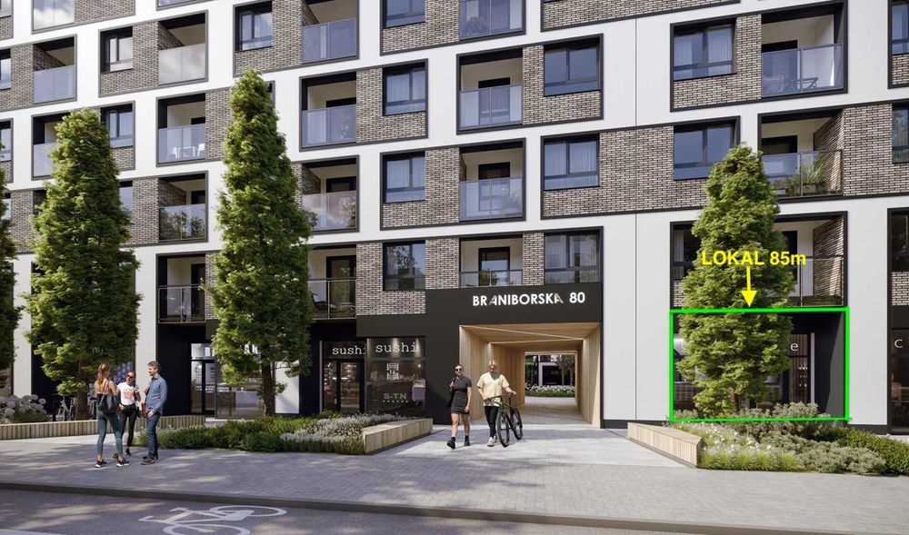 Lokal usługowy do wynajęcia/85m/ super lokalizacja ul. Braniborska 80