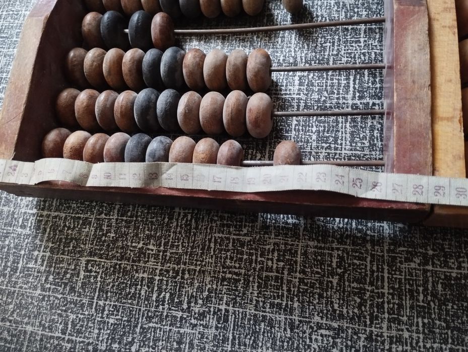 Счёты большие деревянные 28-47см гирьки ювелирные лабораторные