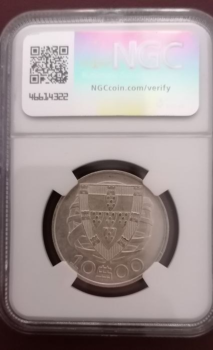 Moeda certificada 10 escudos prata 1940