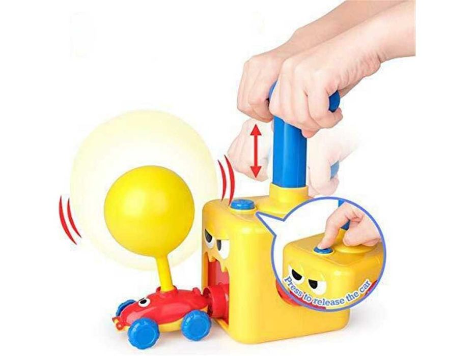 Balloon-Powered Launch Car Vehicle Set