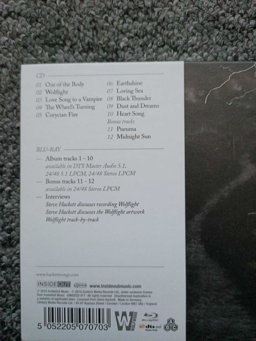 Steve Hackett "Wolflight", CD, Blu Ray