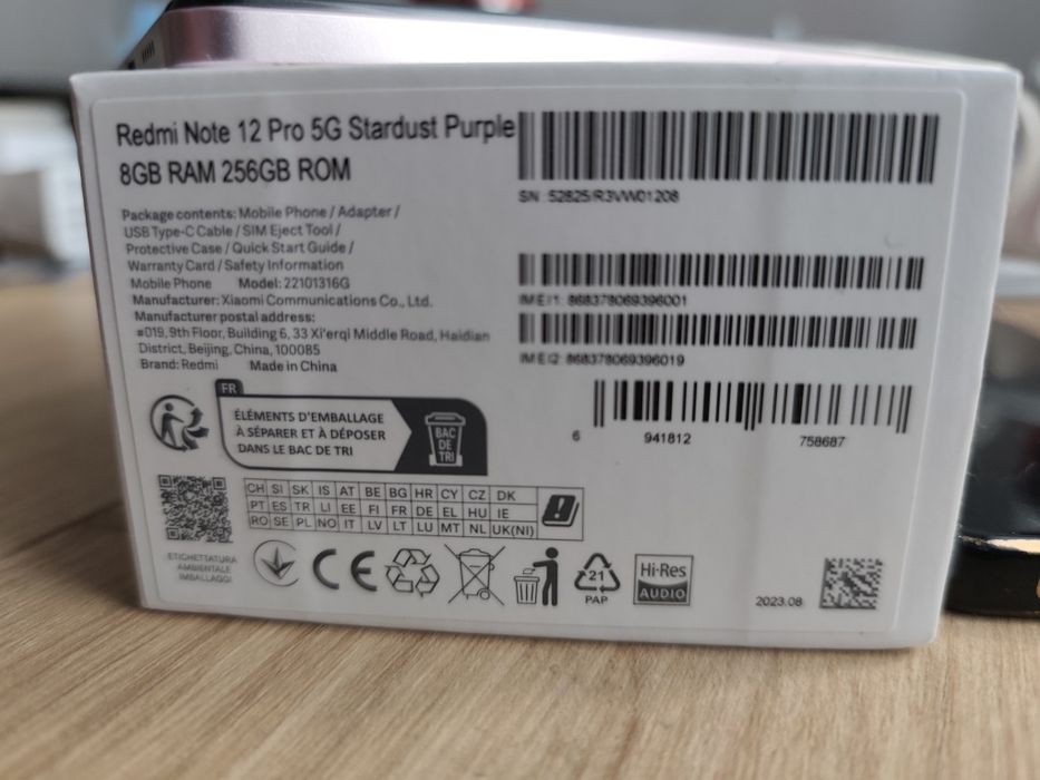 Smartfon Redmi note 12pro 8+4gb\256 GB stan idealny, gratis 2 szkła