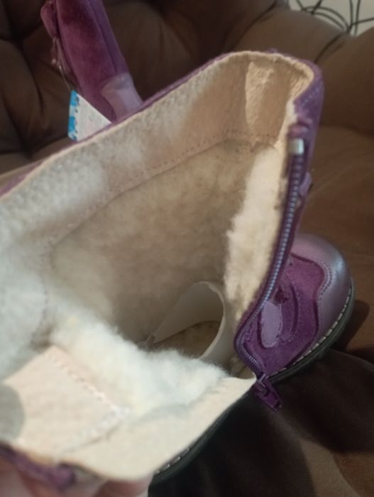 Чобітки, дівчинка, зимові,нові,шкіра,23