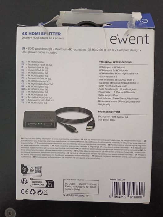 Splitter hdmi 4K
