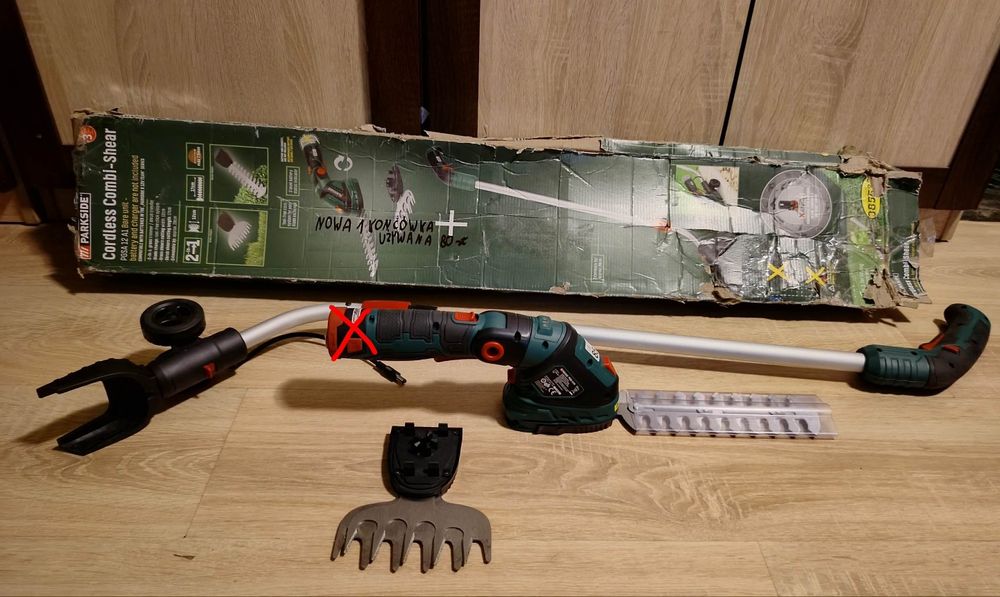 Nożyce akumulatorowe do trawy i krzewów 2w1 PARKSIDE PGSA 12 A1