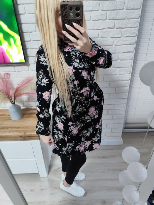 Koszula ciążowa w kwiaty M