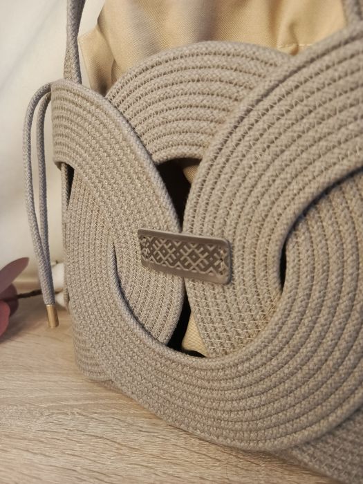 Сумка з бавовняного шнура ручної роботи