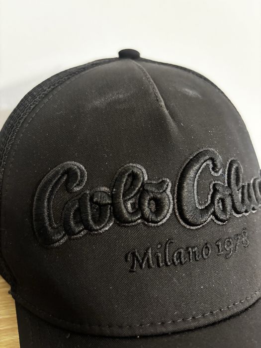 Carlo Colucci Milano 1978 Black Logo Cap One Size czarna czapka z siatką