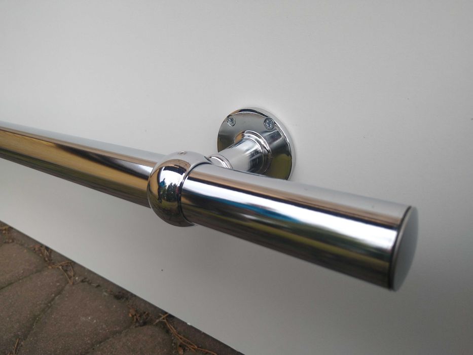 BALUSTRADA SCHODOWA Poręcz z rurki fi 32 + uchwyty Solidne/ Nowe