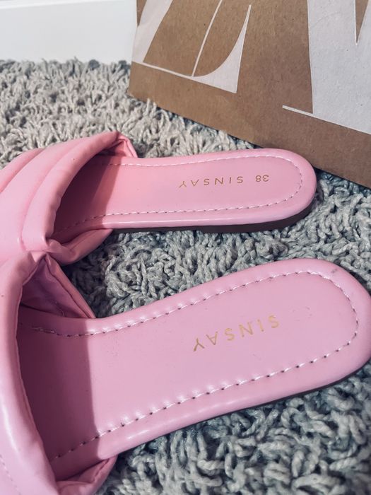 Rozowe klapki sinsay rozm 38