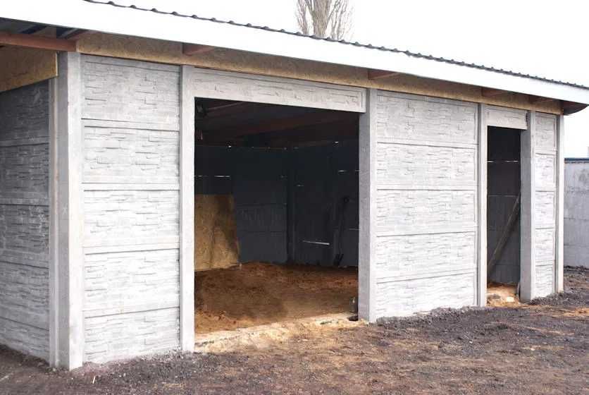 Garaż z płyt betonowych, wiaty betonowe MOCNE (MB)