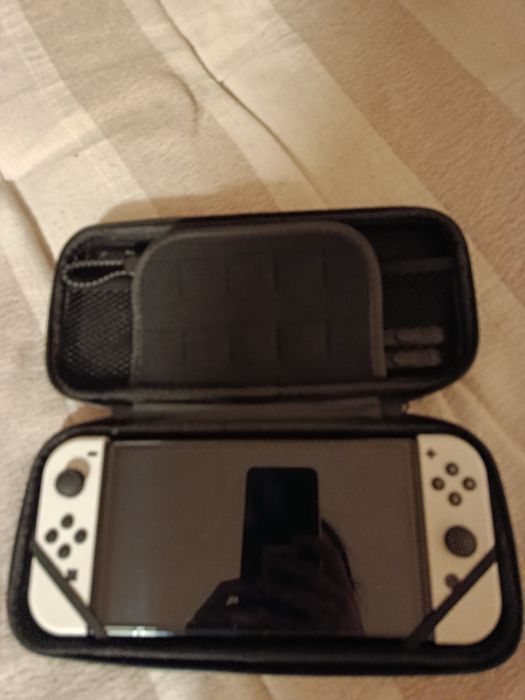 Nintendo Switch Oled biały, minecraft, jak nowy