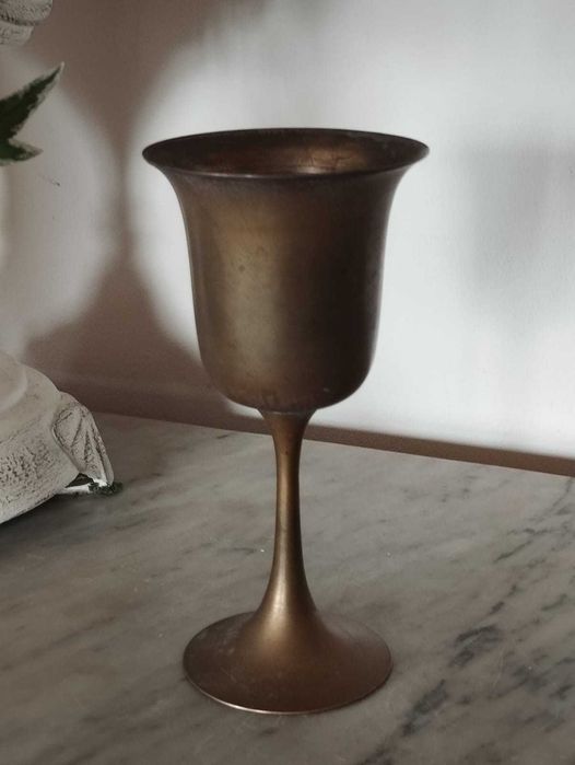 Cálice Antigo Metal Dourado